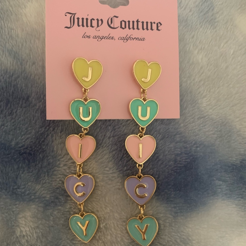 Juicy Couture Heart Pastel Earrings